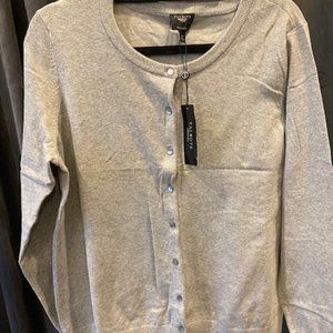 NWT Talbots Grey Cardigan Sweater 1X